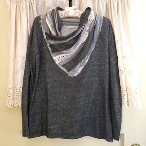 Medium Faux cowl dark heather Maurices shirt